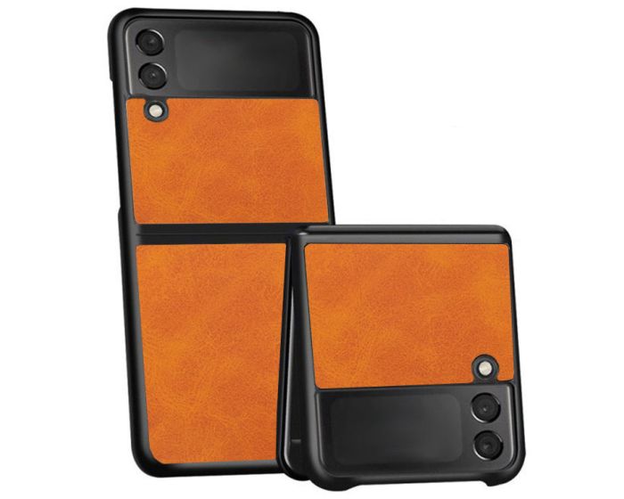 Cowhide Grain PU Leather Case Orange (Samsung Galaxy Z Flip 3 5G)