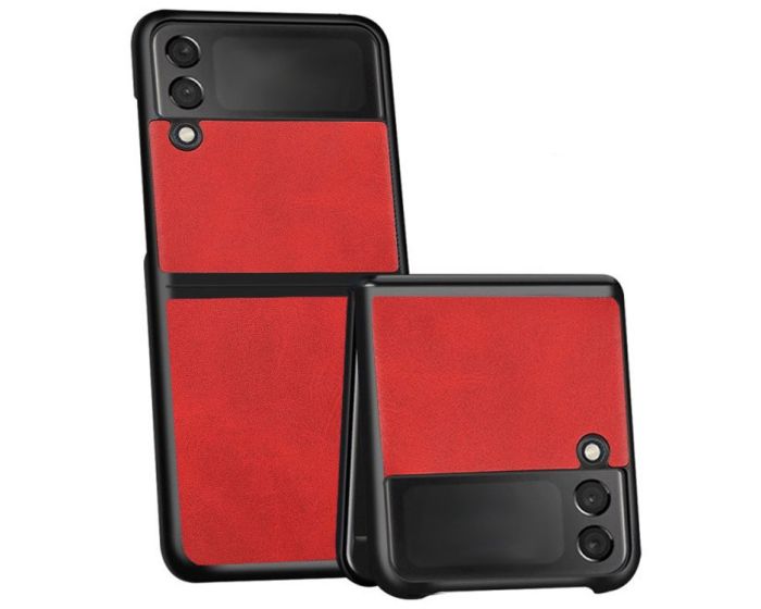 Cowhide Grain PU Leather Case Red (Samsung Galaxy Z Flip 3 5G)