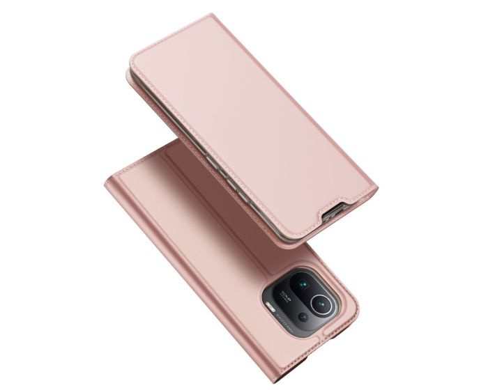 DUX DUCIS SkinPro Wallet Case Θήκη Πορτοφόλι με Stand - Rose Gold (Xiaomi Mi 11 Pro)