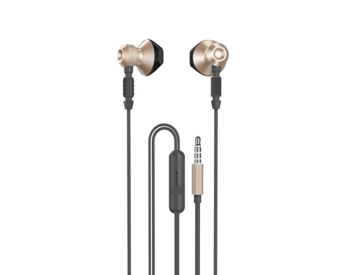 Dudao X2C In-Ear Earphones 3.5mm Ενσύρματα Ακουστικά - Gold