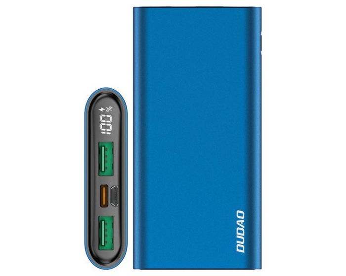Dudao K14H Power Bank 2x USB / 1x Type-C 20W QC3 Εξωτερική Μπαταρία - Blue