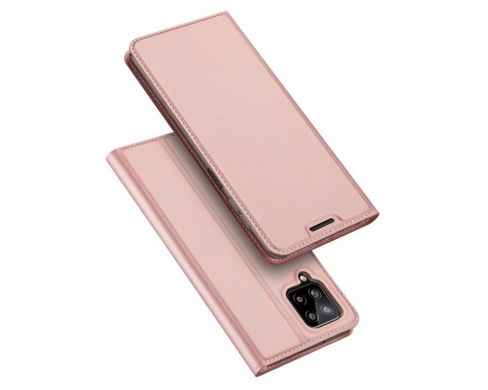 DUX DUCIS SkinPro Wallet Case Θήκη Πορτοφόλι με Stand - Rose Gold (Samsung Galaxy A22 4G)