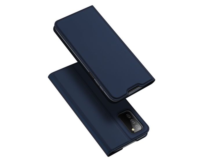 DUX DUCIS SkinPro Wallet Case Θήκη Πορτοφόλι με Stand - Navy Blue (Samsung Galaxy A03s)