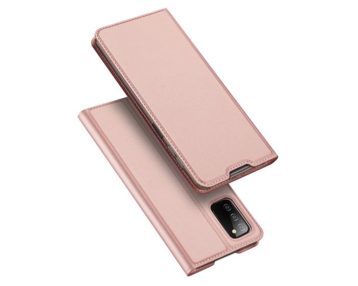 DUX DUCIS SkinPro Wallet Case Θήκη Πορτοφόλι με Stand - Rose Gold (Samsung Galaxy A03s)