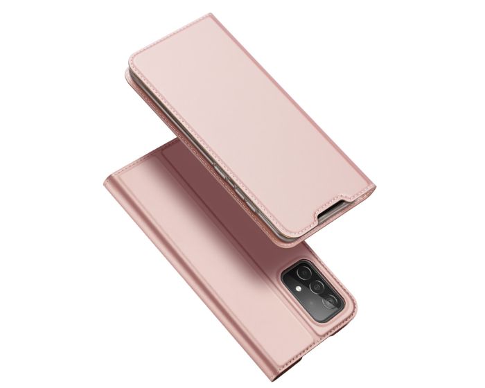 DUX DUCIS SkinPro Wallet Case Θήκη Πορτοφόλι με Stand - Rose Gold (Samsung Galaxy A73 5G)