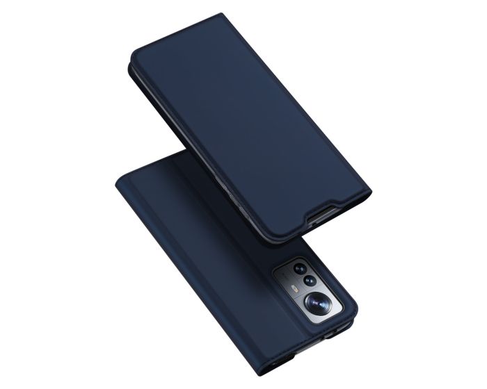 DUX DUCIS SkinPro Wallet Case Θήκη Πορτοφόλι με Stand - Navy Blue (Xiaomi 12 Pro)