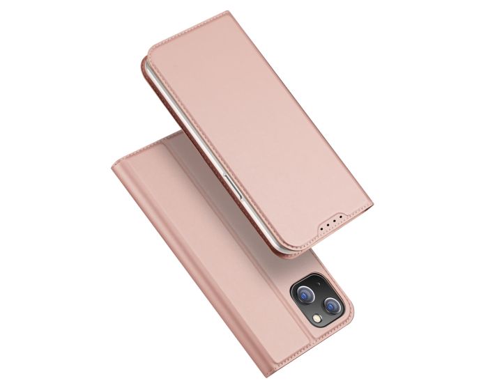 DUX DUCIS SkinPro Wallet Case Θήκη Πορτοφόλι με Δυνατότητα Stand - Rose Gold (iPhone 15)