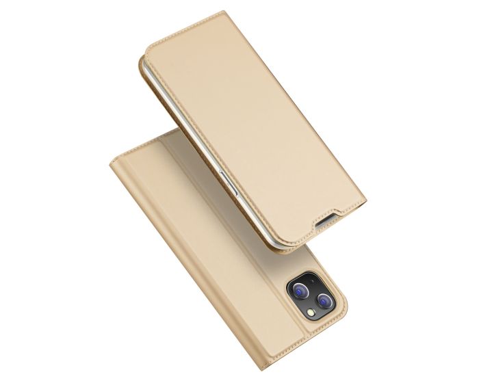 DUX DUCIS SkinPro Wallet Case Θήκη Πορτοφόλι με Stand - Gold (iPhone 14)