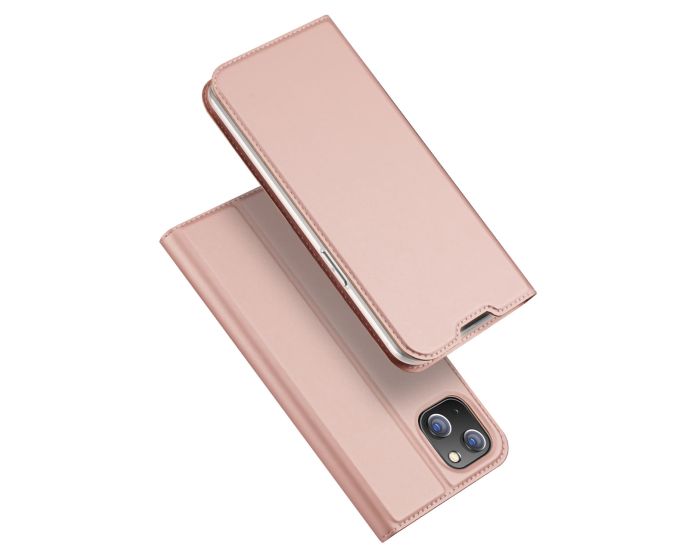 DUX DUCIS SkinPro Wallet Case Θήκη Πορτοφόλι με Stand - Rose Gold (iPhone 14)