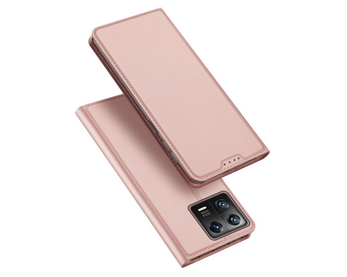 DUX DUCIS SkinPro Wallet Case Θήκη Πορτοφόλι με Stand - Rose Gold (Xiaomi 13)