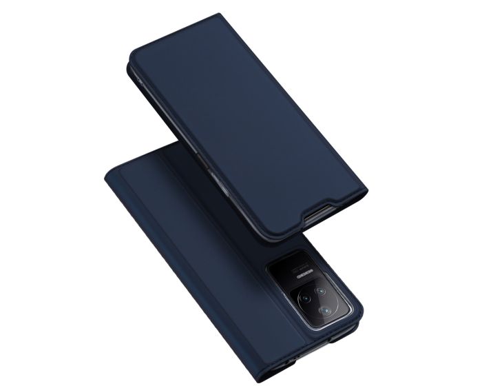 DUX DUCIS SkinPro Wallet Case Θήκη Πορτοφόλι με Stand - Navy Blue (Xiaomi Poco F4 5G)