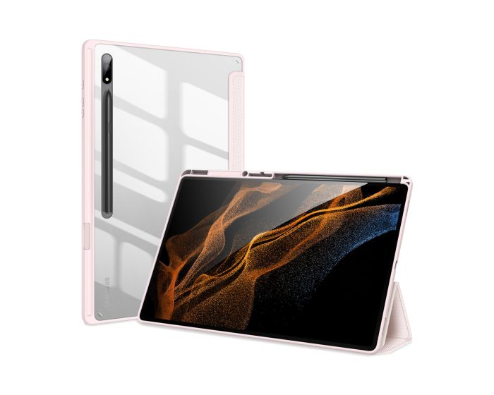 DUX DUCIS Toby Armored Smart Book Case Θήκη με Δυνατότητα Stand - Pink (Samsung Galaxy Tab S8 Ultra 14.6)