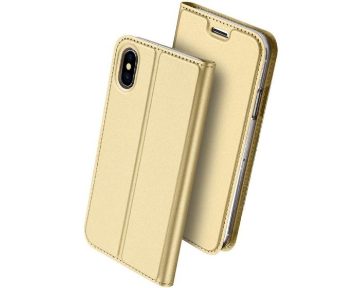 DUX DUCIS SkinPro Wallet Stand Case Θήκη Πορτοφόλι - Gold (iPhone X / Xs)