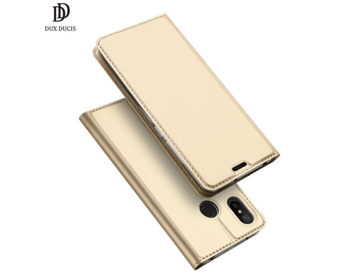 DUX DUCIS SkinPro Wallet Case Θήκη Πορτοφόλι με Δυνατότητα Stand - Gold (Xiaomi Mi A2 Lite / Redmi 6 Pro)