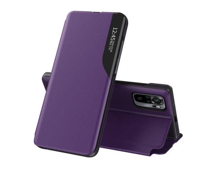 Eco Leather View Case Θήκη Πορτοφόλι με Stand - Purple (Xiaomi Redmi Note 10 Pro)