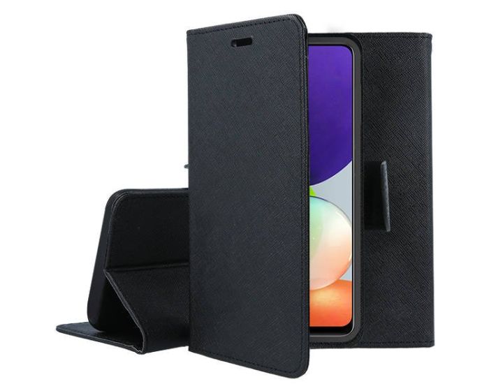 Tel1 Fancy Diary Case Θήκη Πορτοφόλι με δυνατότητα Stand Black (Samsung Galaxy A22 4G)
