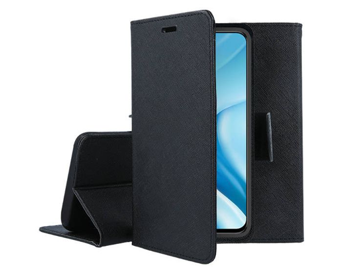 Tel1 Fancy Diary Case Θήκη Πορτοφόλι με δυνατότητα Stand Black (Xiaomi Mi 11 Lite 4G / 5G)