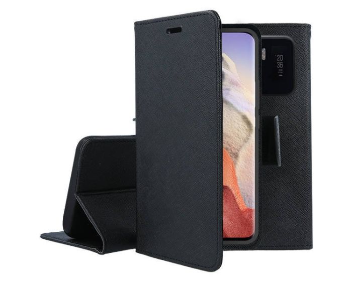 Tel1 Fancy Diary Case Θήκη Πορτοφόλι με δυνατότητα Stand Black (Xiaomi Mi 11 Ultra 5G)