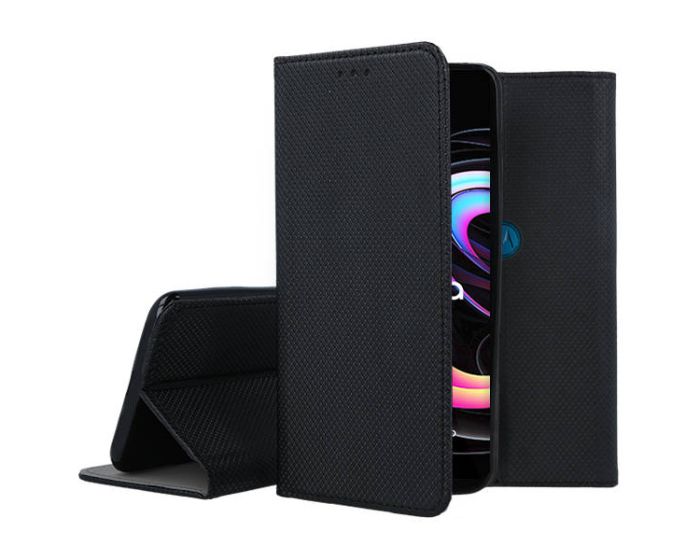Forcell Smart Book Case με Δυνατότητα Stand Θήκη Πορτοφόλι Black (Motorola Edge 20 Pro)