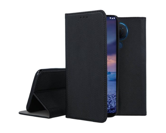 Forcell Smart Book Case με Δυνατότητα Stand Θήκη Πορτοφόλι Black (Nokia 5.4)