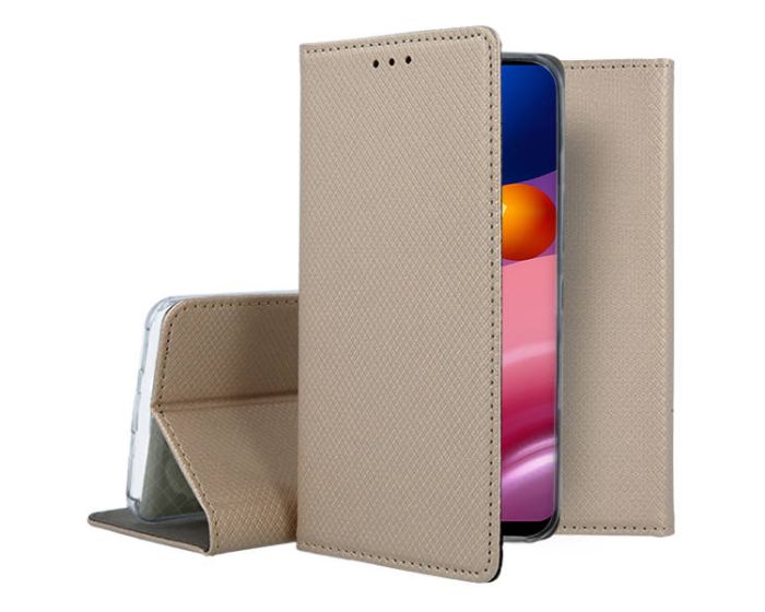 Forcell Smart Book Case με Δυνατότητα Stand Θήκη Πορτοφόλι Gold (Samsung Galaxy A13 5G / A04s)