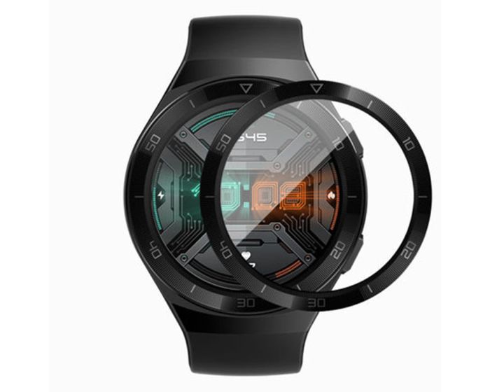 Bestsuit Flexible Hybrid Full Face Αντιχαρακτικό Γυαλί 5H Tempered Glass Μαύρο (Huawei Watch GT 2E 46mm)