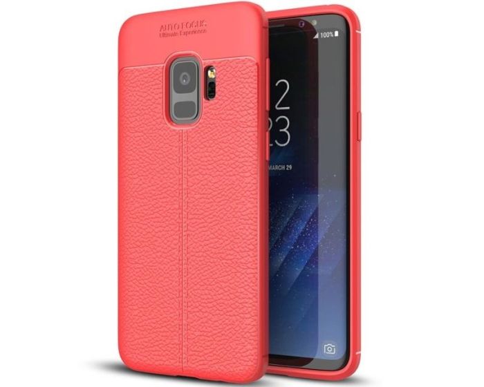 XCase TPU Rugged Armor Football Grain Case Red (Samsung Galaxy S9)