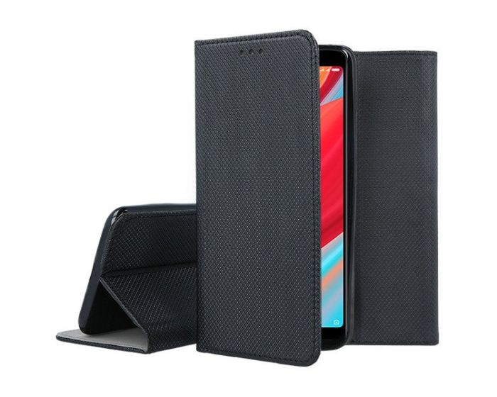 Forcell Smart Book Case με Δυνατότητα Stand Θήκη Πορτοφόλι Black (Xiaomi Redmi S2)