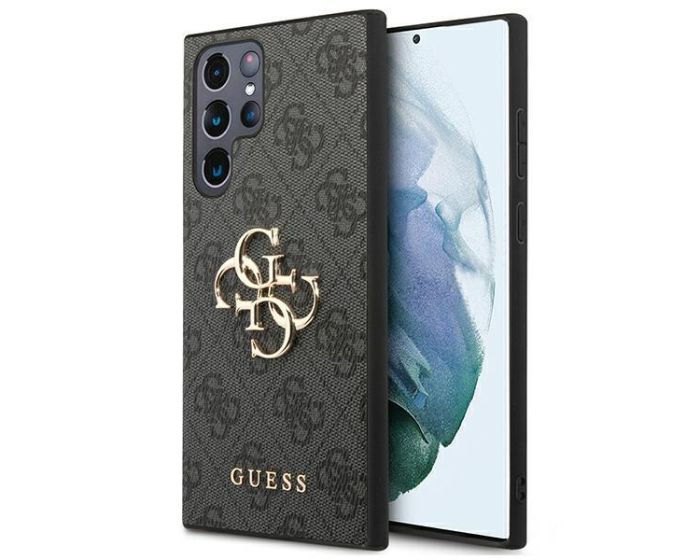 Guess GUHCS22L4GMGGR 4G Big Metal Logo Series Hard Case Σκληρή Θήκη Grey (Samsung Galaxy S22 Ultra 5G)