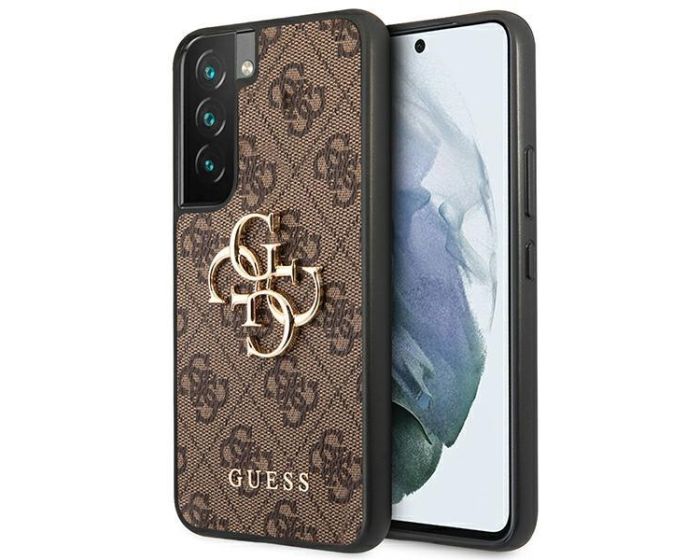Guess GUHCS22S4GMGBR 4G Big Metal Logo Series Hard Case Σκληρή Θήκη Brown (Samsung Galaxy S22 5G)