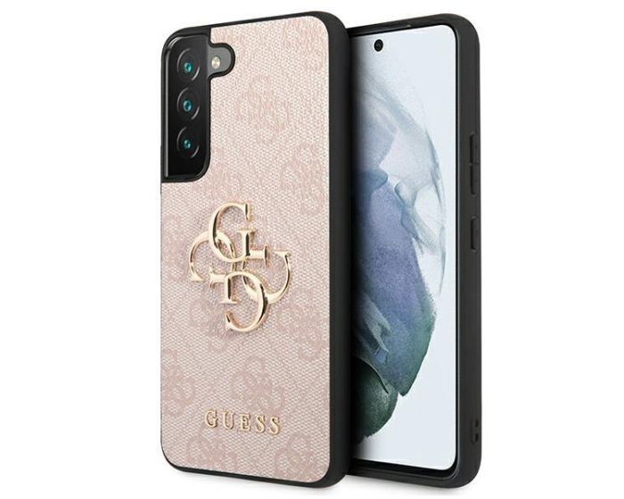 Guess GUHCS22S4GMGPI 4G Big Metal Logo Series Hard Case Σκληρή Θήκη Pink (Samsung Galaxy S22 5G)