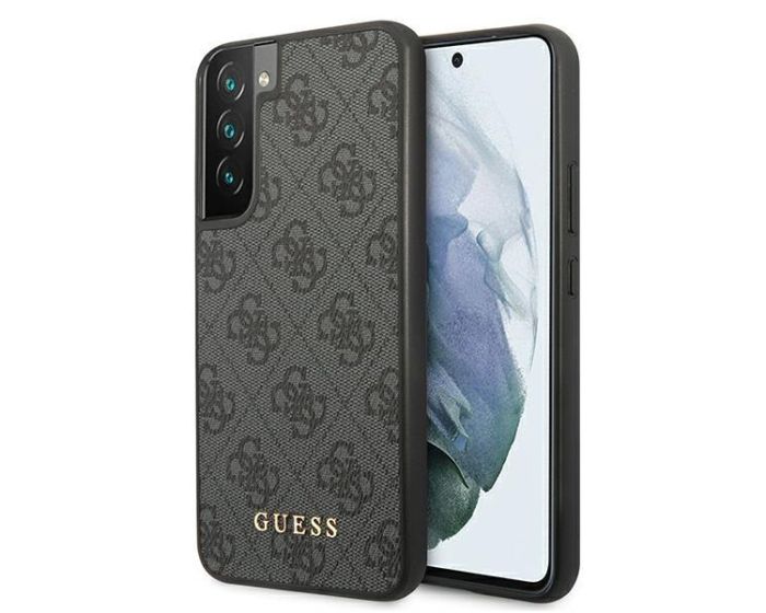 Guess GUHCS22SG4GFGR 4G Metal Gold Logo Series Hard Case Σκληρή Θήκη Gray (Samsung Galaxy S22 5G)