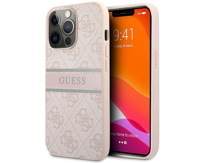Guess GUHCP13X4GDPI 4G Stripe Series Hard Case Σκληρή Θήκη Pink (iPhone 13 Pro Max)
