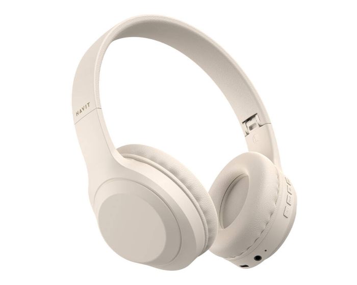 Havit H628BT Adjustable Headband Bluetooth Wireless Headphones Ασύρματα Ακουστικά Beige