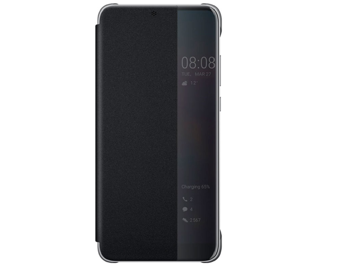 Original View Smart Cover Flip Case Θήκη με Ενεργό Παράθυρο - Black (Huawei P20 Pro)