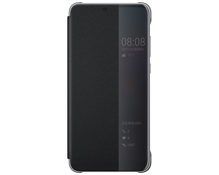 Original View Smart Cover Flip Case Θήκη με Ενεργό Παράθυρο - Black (Huawei P20)
