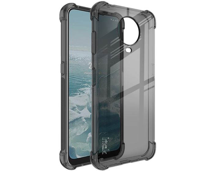 IMAK Dropproof TPU Case Θήκη Σιλικόνης με Bumper - Transparent / Black (Nokia G10 / G20)