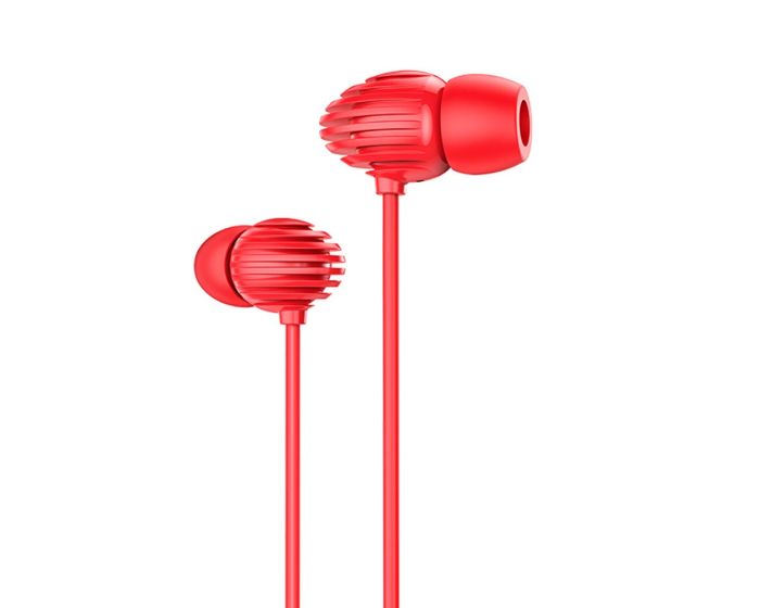 Joyroom JR-EL112 In-Ear Earphones Ακουστικά 3.5mm Mini Jack με Μικρόφωνο - Red