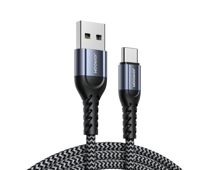 Joyroom N10 King Kong Series USB to Type-C Braided Cable 3A 3x Set 0.25m + 1.2m + 2m Καλώδιο Φόρτισης - Γκρι