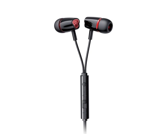 Joyroom JR-EL114 In-Ear Earphones Ακουστικά 3.5mm Mini Jack με Μικρόφωνο - Black