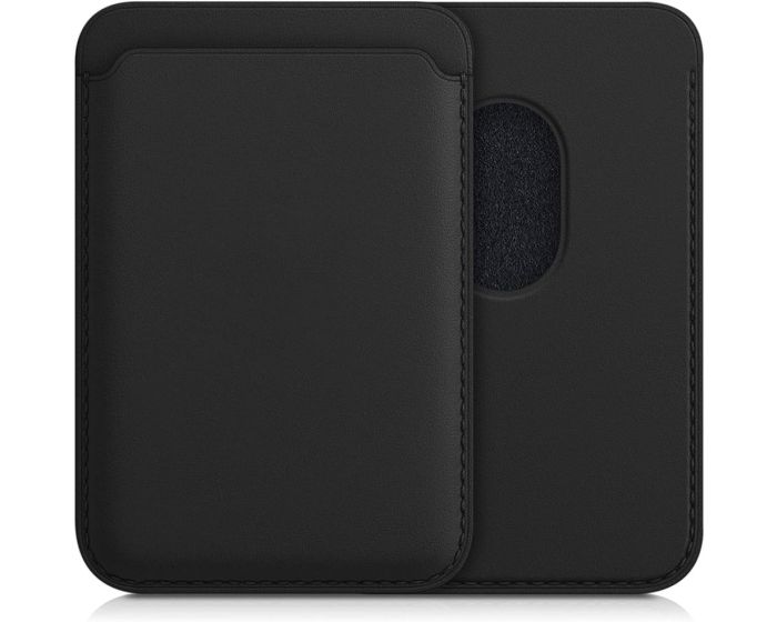 KWmobile Magnetic PU Leather Card Holder (54606.01) Black (iPhone 12/13/14 Series)