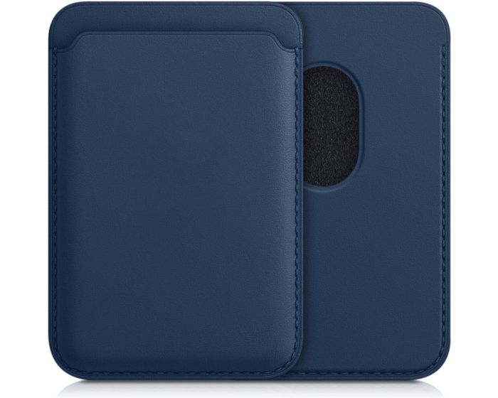 KWmobile Magnetic PU Leather Card Holder (54606.17) Dark Blue (iPhone 12/13/14 Series)