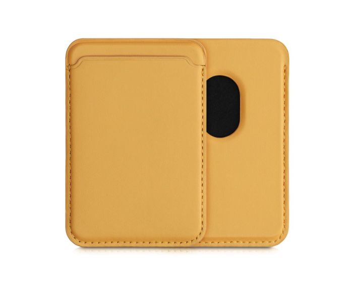 KWmobile Magnetic PU Leather Card Holder (54606.06) Yellow (iPhone 12/13/14 Series)