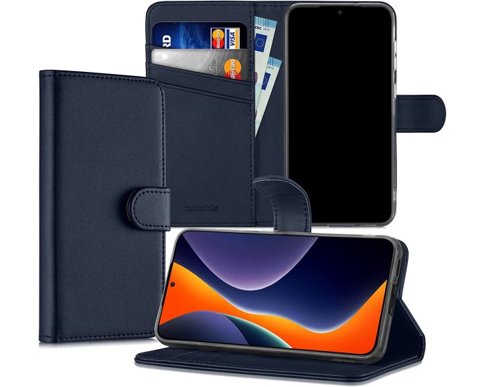KWmobile Wallet Case (60454.17) Θήκη Πορτοφόλι με δυνατότητα Stand‏ Dark Blue (Samsung Galaxy S23 Plus)
