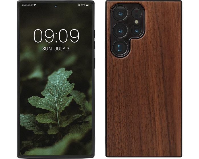 KWmobile Wooden Case (60296.18) Θήκη Ξύλινη Dark Brown (Samsung Galaxy S23 Ultra)
