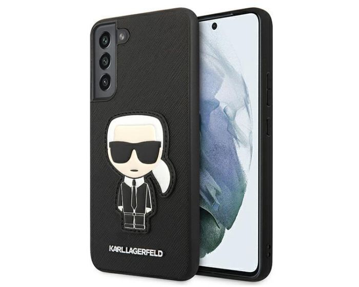 Karl Lagerfeld KLHCS22MOKPK Hardcase Saffiano Ikonik Karl`s Patch - Black (Samsung Galaxy S22 Plus 5G)