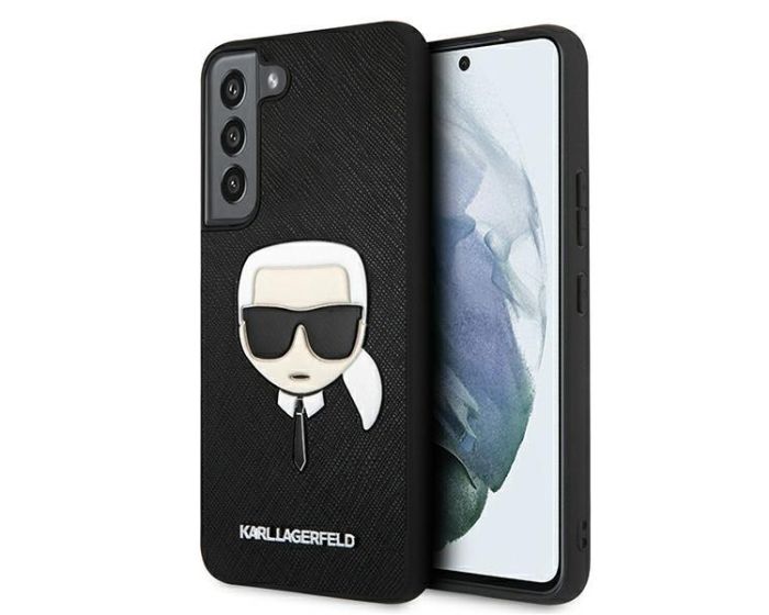 Karl Lagerfeld KLHCS22MSAKHBK Hardcase Saffiano Ikonik Karl`s Head - Black (Samsung Galaxy S22 Plus 5G)