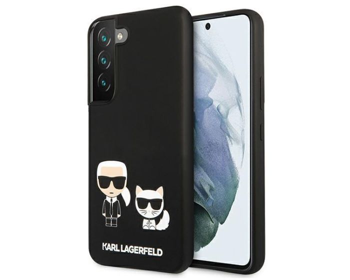 Karl Lagerfeld KLHCS22MSSKCK Hardcase Silicone Karl & Choupette - Black (Samsung Galaxy S22 Plus 5G)