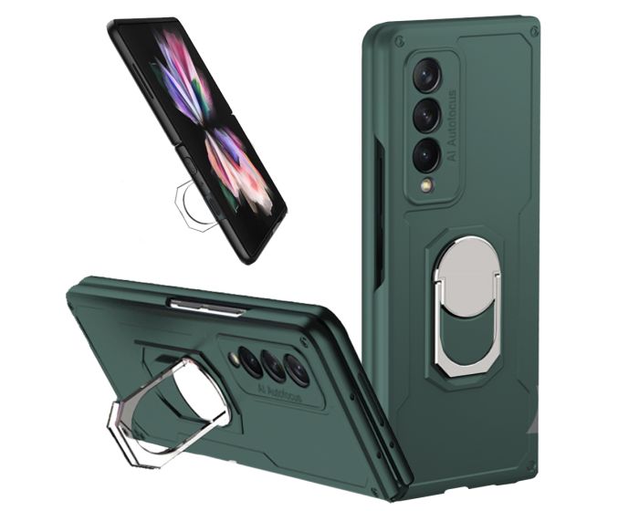 GKK KickStand Ring Case Ανθεκτική Θήκη με Kickstand - Green (Samsung Galaxy Z Fold 3)
