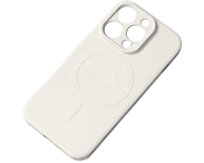 MagSafe Silicone Case Θήκη Σιλικόνης Συμβατή με MagSafe - Cream (iPhone 15 Pro Max)